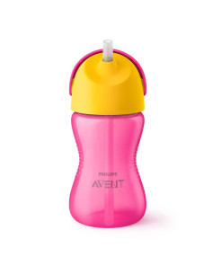Неразливаща се чаша Avent със сламка 12М+ 300мл - момиче 2