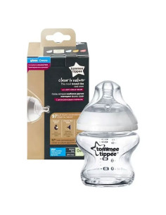 Бебешко шише стъклено Tommee Tippee Easi-Vent, 150 мл 2
