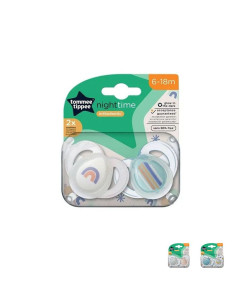 Ортодонтични залъгалки Tommee Tippee NIGHT TIME силиконови, светещи 6-18 м.