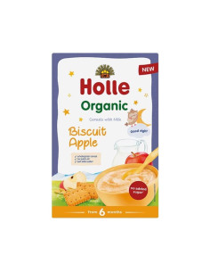 Био млечна каша Holle с бисквити и ябълка 250г