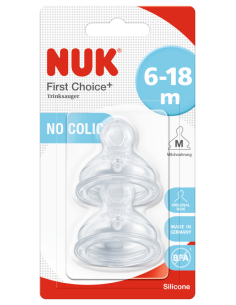 NUK FIRST CHOICE+ биберон храна силикон 2 бр. 6-18мес., р-р M