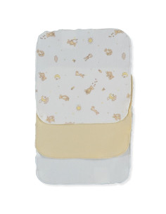 Комплект памучни кърпи Bebetto Organic Bee Hunters, 20х20 см, 3 бр., C1072