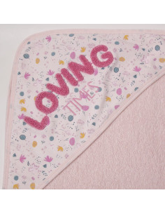 Бебешка хавлия с качулка Bebetto Loving Time, 80х80 см., H453 2