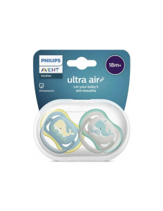 Ортодонтични залъгалки Philips-Avent Ultra Air, 2 броя, със стерилизаторна кутия, неутрални, кит, 18м+ 2
