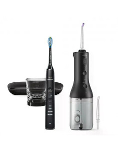Комплект Орален душ Philips Sonicare Power Flosser 3000 Interdental и Звукова електрическа четка за зъби Diamond Clean серия 
