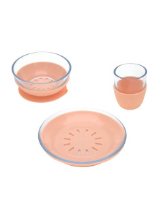 Детски комплект за хранене Lassig, Apricot, 3 части