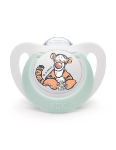 Силиконова залъгалка Nuk Мечо Пух, 1 брой, с кутийка, 6-18м