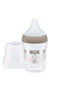 Бебешко пластмасово шише Nuk Termo Control Perfect Match, 150 мл, силиконов биберон S, 0-3м, сърце