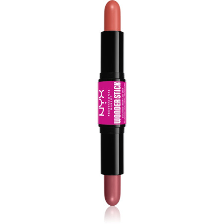 NYX PROFESSIONAL MAKE UP WONDER STICK Руж стик двоен Honey orange N Rose, 4 г