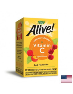 Витамин С от ацерола organic Алайв Alive! Vitamin C From Organic Acerola 120 g прах