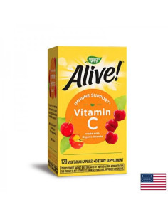 Витамин С от ацерола organic Алайв Alive! Vitamin C Immune Support 120 капсули