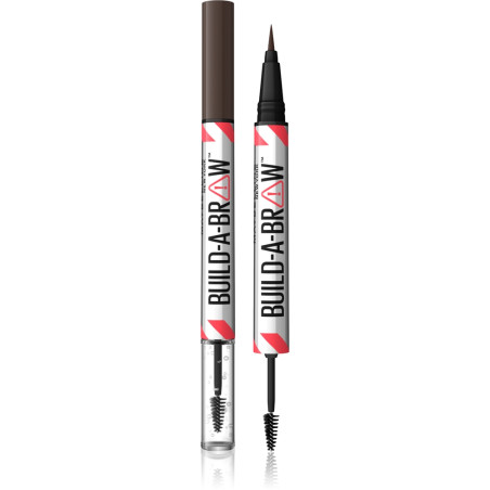 MAYBELLINE NEW YORK BUILD-A-BROW Молив за вежди и фиксиращ гел 2 в 1, 260 deep brown