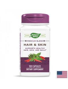 Коса и кожа - премиум формула С биотин, билки, МСМ и ензими 100 капсули