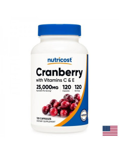Уринарно здраве Червена боровинка 500 mg + витамин С и Е 120 капсули