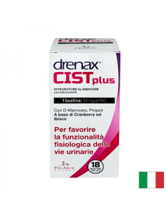 Формула срещу уроинфекции Дренакс - Drenax с червена боровинка, D-маноза и хибискус 18 сашета