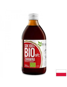 Био сок от червена боровинка с ацерола и натурален вит. С Уроинфекции 250 ml, 5 дози