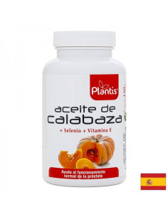 За здравето на простатата (Тиквено семе, селен и витамин Е) - Aceite de Calabaza Plantis, 180 капсули