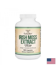 Червени водорасли (ирландски мъх) За щитовидната жлеза и белите дробове 600 mg, 180 капсули за 3 месеца прием