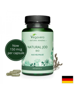 Натурален йод от био водорасли 100- Vegan 180 капсули