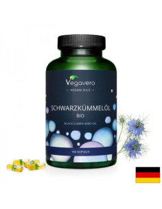 Черен кимион (Schwarzkümmelöl Bio) Масло от семена organic, 100- Vegan 180 капсули