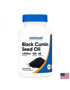 Силен имунитет и добро храносмилане Черен кимион (масло от семена) 500 mg х 120 софтгел капсули
