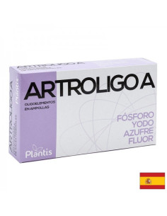 Фосфор, йод, сяра и флуор за здрави стави Artroligo A Oligoelementos Plantis 20 ампули за пиене