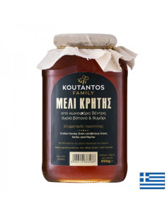 Пчелен мед от иглолистни дървета, билки и мащерка Произход: Остров Крит 950 g