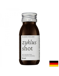 Билков шот за жени – нормализиране на цикъла Oxymel Zyklus с лавандула, дамска мантия, листа от коноп 60 ml