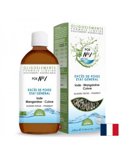 При хормонален дисбаланс и наднормено тегло Мед, Манган, Йод с екстракти от кафяви водорасли и глухарче POE N1 100 ml