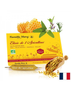 Пчелен еликсир (с мед, пчелно млечице, пчелен прашец, прополис и 54 oрганик растения) Elixir de l’Apiculteur 10 ампули за пие
