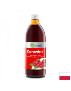 Сок от червена боровинка с каму-каму и натурален витамин С Уринарно здраве 500 ml, 10 дози