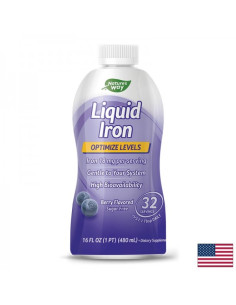Течно желязо с висока абсорбция С вкус на боровинки 480 ml за 2 месеца прием