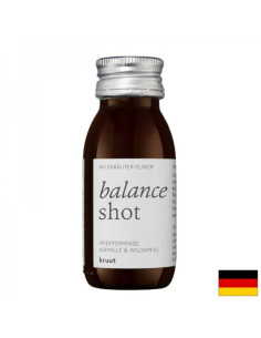 Билков шот за чревен баланс Oxymel Balance с лайка, мента, кимион и сок от диви ябълки 60 ml