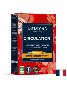 За добра циркулация Червена лоза, конски кестен и бодлив залист 20 ампули за пиене