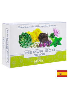 Течен билков микс за детоксикация Hepur Eco Detox Plantis 20 ампули за пиене