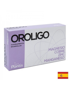 Магнезий, мед, цинк и манган за силен имунитет Оroligo Oligoelementos Plantis 20 ампули за пиене