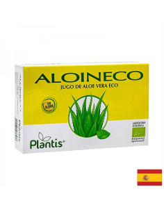 Сок от алое вера органик (без алоин) Aloin Eco Zumo de Aloe Vera Eco /Sin Aloina/ Plantis 20 ампули