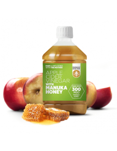 Ябълков оцет + мед от манука (300 MGO) Apple Cider Vinegar with Manuka Honey (300 MGO) 500 ml