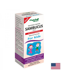Самбукус Нигра сироп за деца с черен бъз, ехинацея, прополис и коластра Sambucus Nigra for Kids 120 ml
