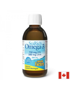 SeaRich Омега-3 4500 mg (750 mg EPA, 500 mg DHA) + витамин D3, 1000 IU 200 ml