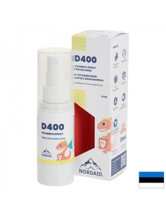 Кости, зъби и имунна защита Витамин D3 400 IU Спрей за уста 30 ml / 200 впръсквания