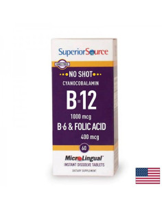 Витамин В12, В6 + Фолиева киселина 60 сублингвални таблетки