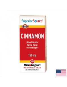 Диабет и кръвна захар - Канела Cinnamon 150 mg, 120 сублингвални таблетки