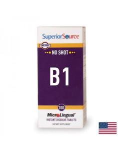Витамин В1 (тиамин мононитрат) Нервна система и сърдечно-съдово здраве 100 mg, 100 сублингвални таблетки