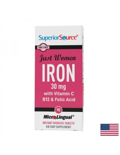 Желязо с витамин В12, С и фолиева киселина, 90 сублингвални таблетки