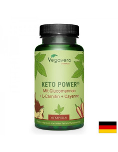 Keto Power С глюкоманан, L-карнитин и лют червен пипер 60 капсули