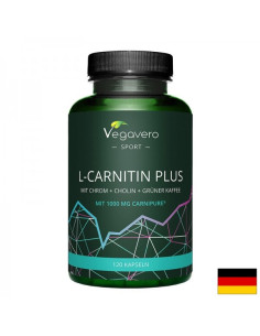 Енергия и контрол на теглото Л-Карнитин + Хром, холин и зелено кафе 120 капсули