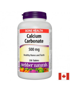 Calcium Carbonate Калций карбонат 500 mg, 250 таблетки