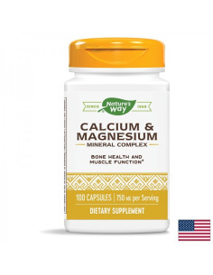Калций и магнезий За здравето на костите и мускулите 100 капсули