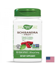 Шизандра - Адаптоген и имуномодулатор, 580 mg, 100 капсули